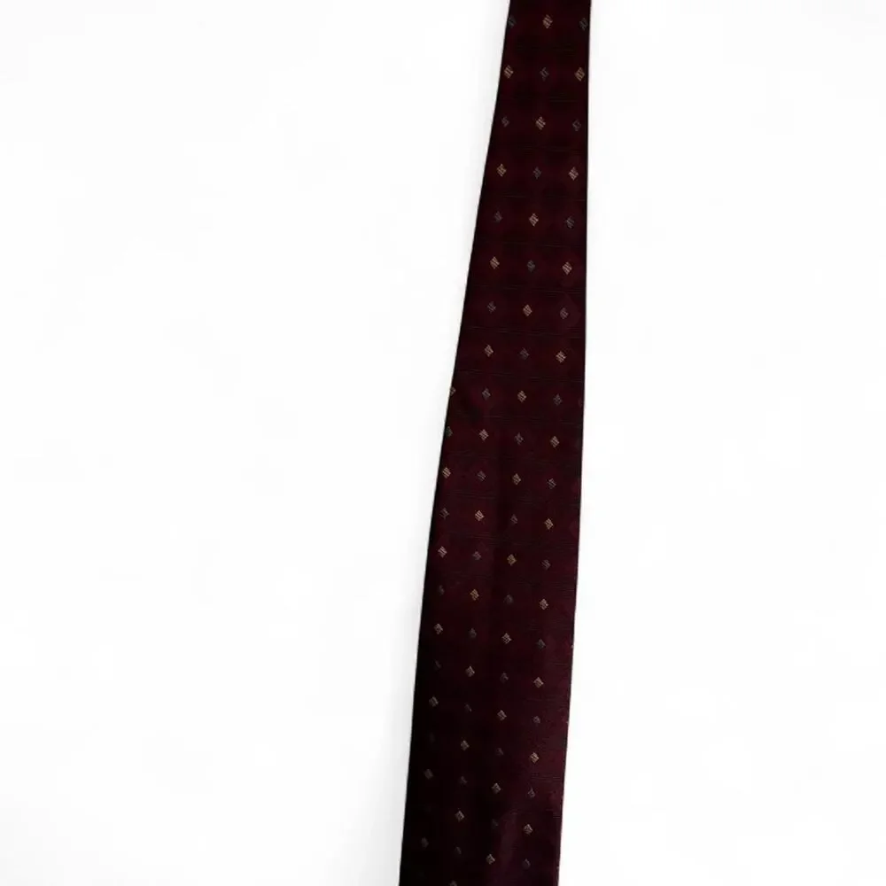 Alexander julian burgundy tie with